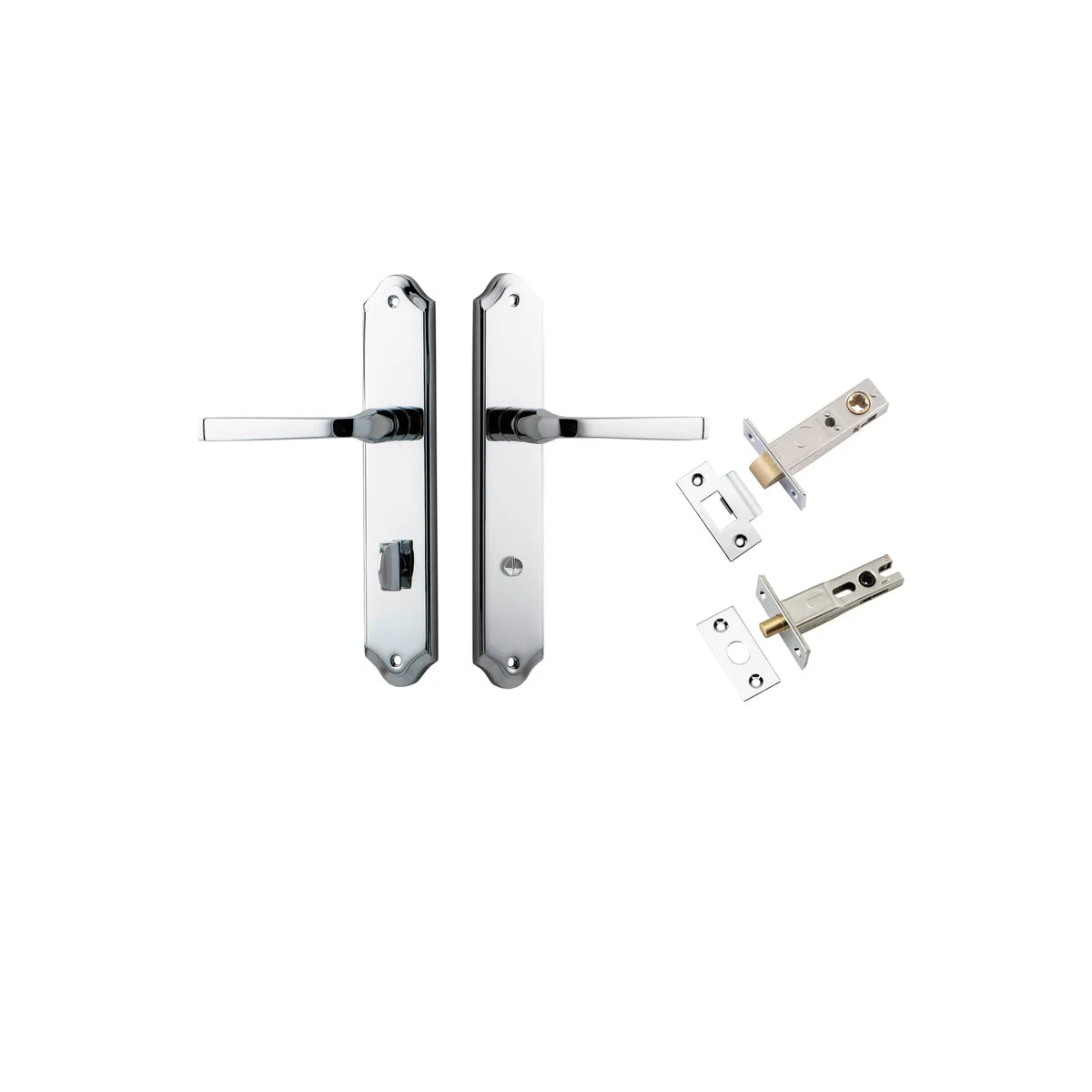 Annecy Lever - Shouldered Backplate Privacy Kit with Privacy Turn