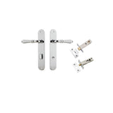 Sarlat Lever - Oval Backplate Privacy Kit with Privacy Turn in Brushed Brass - privacy set configuration (7 of 10)