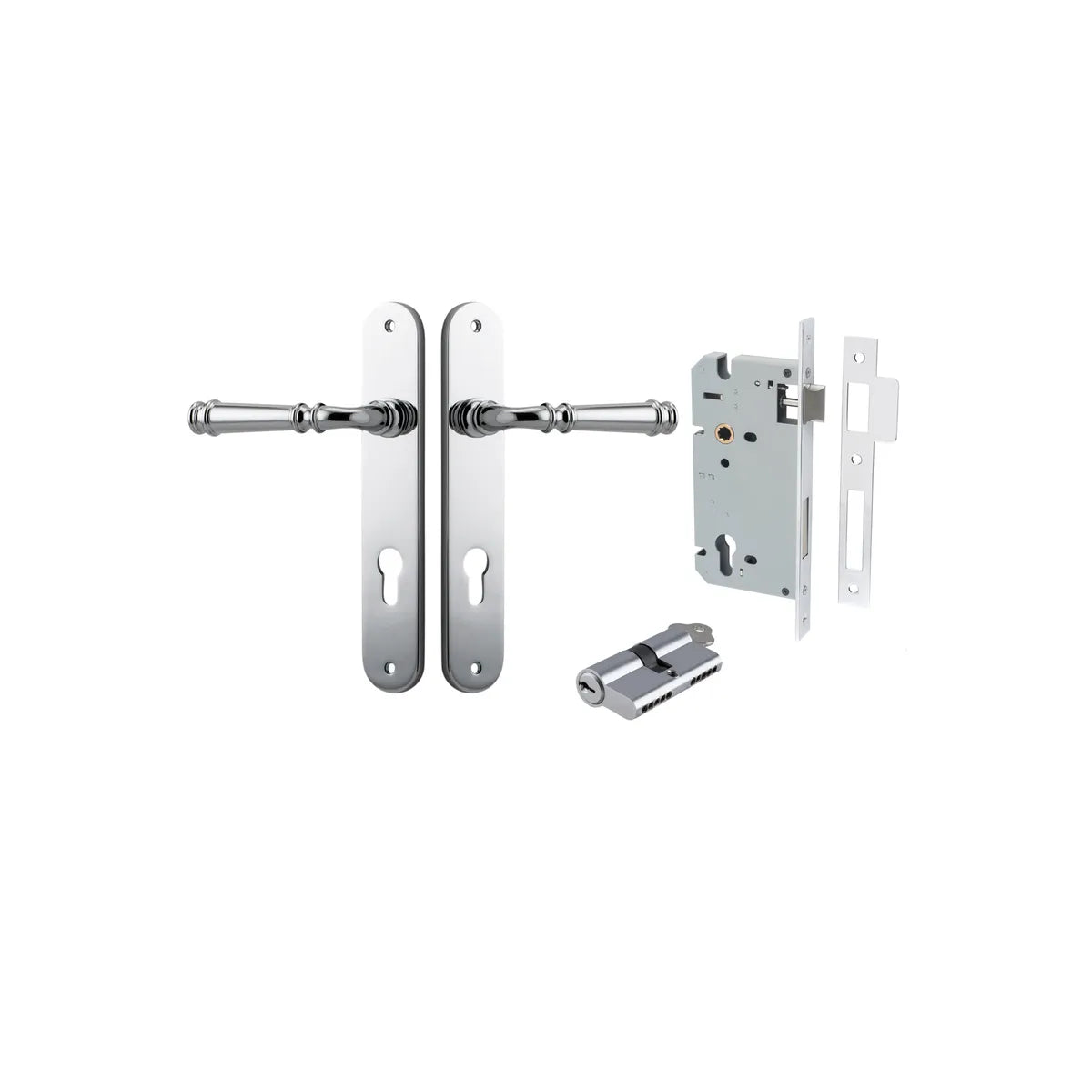Verona Lever - Oval Backplate Entrance Kit with High Security Lock - entrance set configuration (6 of 18)