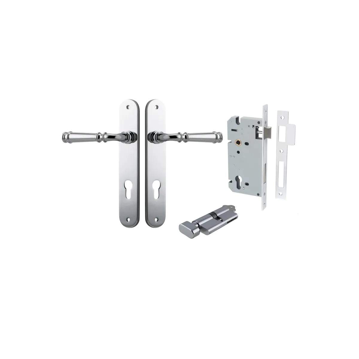 Verona Lever - Oval Backplate Entrance Kit with High Security Lock - entrance set configuration (15 of 18)