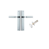 Berlin Lever - Rectangular Backplate Passage Kit in Polished Chrome - alternative product view