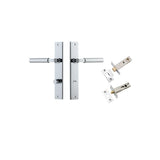 Berlin Lever - Rectangular Backplate Privacy Kit in Polished Chrome - privacy set configuration