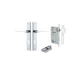 Como Lever - Rectangular Backplate Entrance Kit with High Security Lock