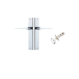 Como Lever - Rectangular Backplate Passage Kit in Polished Chrome - alternative product view