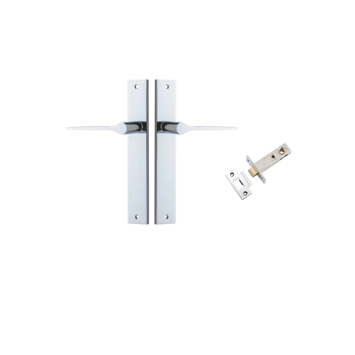 Como Lever - Rectangular Backplate Passage Kit in Polished Chrome - alternative product view