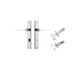Como Lever - Rectangular Backplate Privacy Kit in Polished Chrome - privacy set configuration