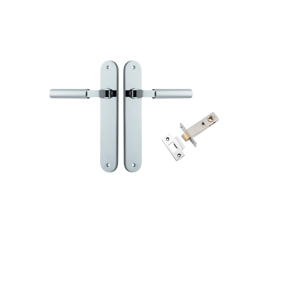 Berlin Lever - Oval Backplate Passage Kit in Brushed Brass - alternative product view
