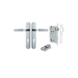 Brunswick Lever - Oval Backplate Entrance Kit with High Security Lock