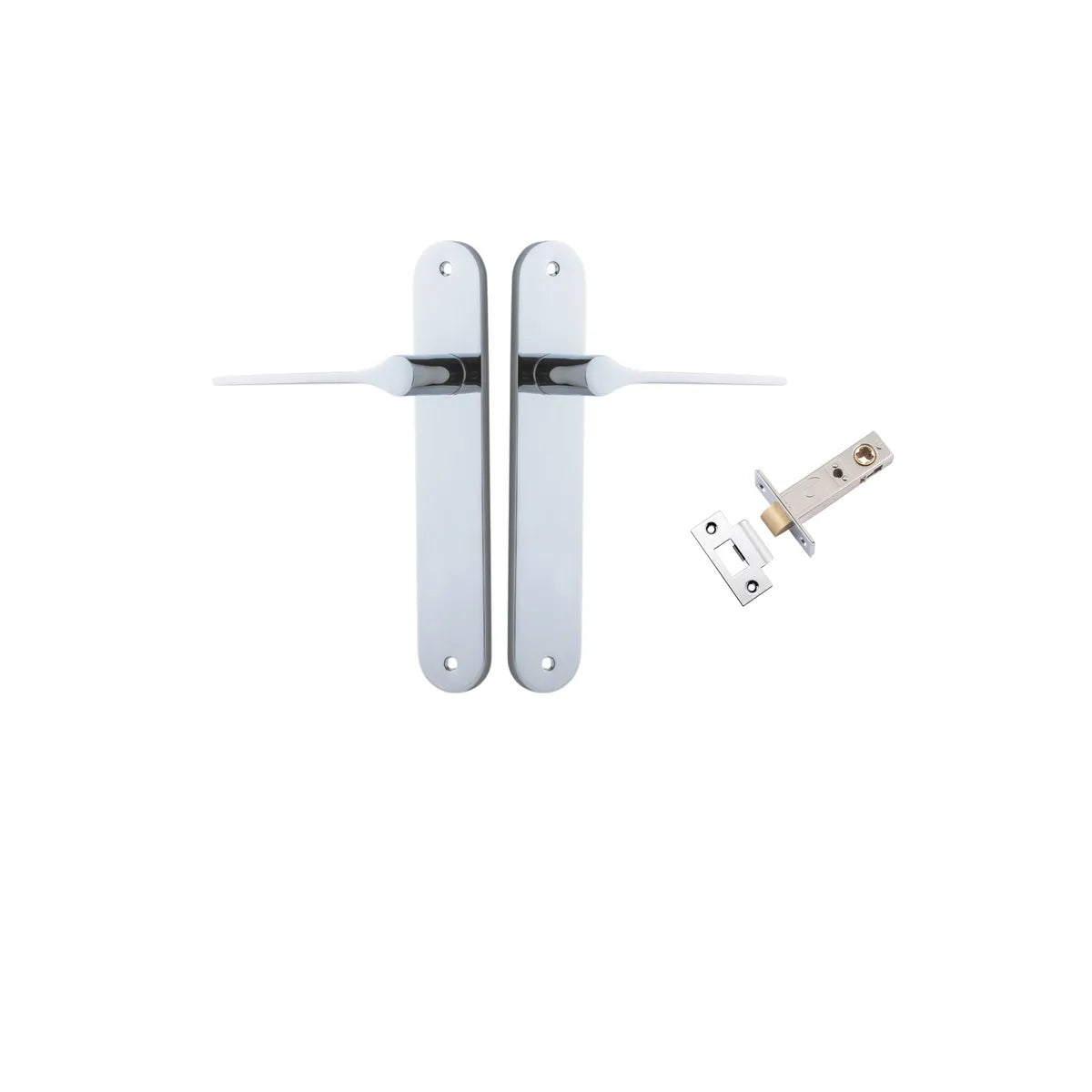Como Lever - Oval Backplate Passage Kit in Brushed Brass - alternative product view