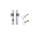 Cambridge Knob - Rectangular Backplate Privacy Kit with Privacy Turn in Brushed Brass - privacy set configuration