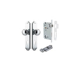 Paddington Knob - Shouldered Backplate Entrance Kit with High Security Lock in Brushed Chrome - entrance set confi (15 of 18)