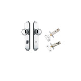 Cambridge Knob - Shouldered Backplate Privacy Kit with Privacy Turn in Polished Chrome - privacy set configuration