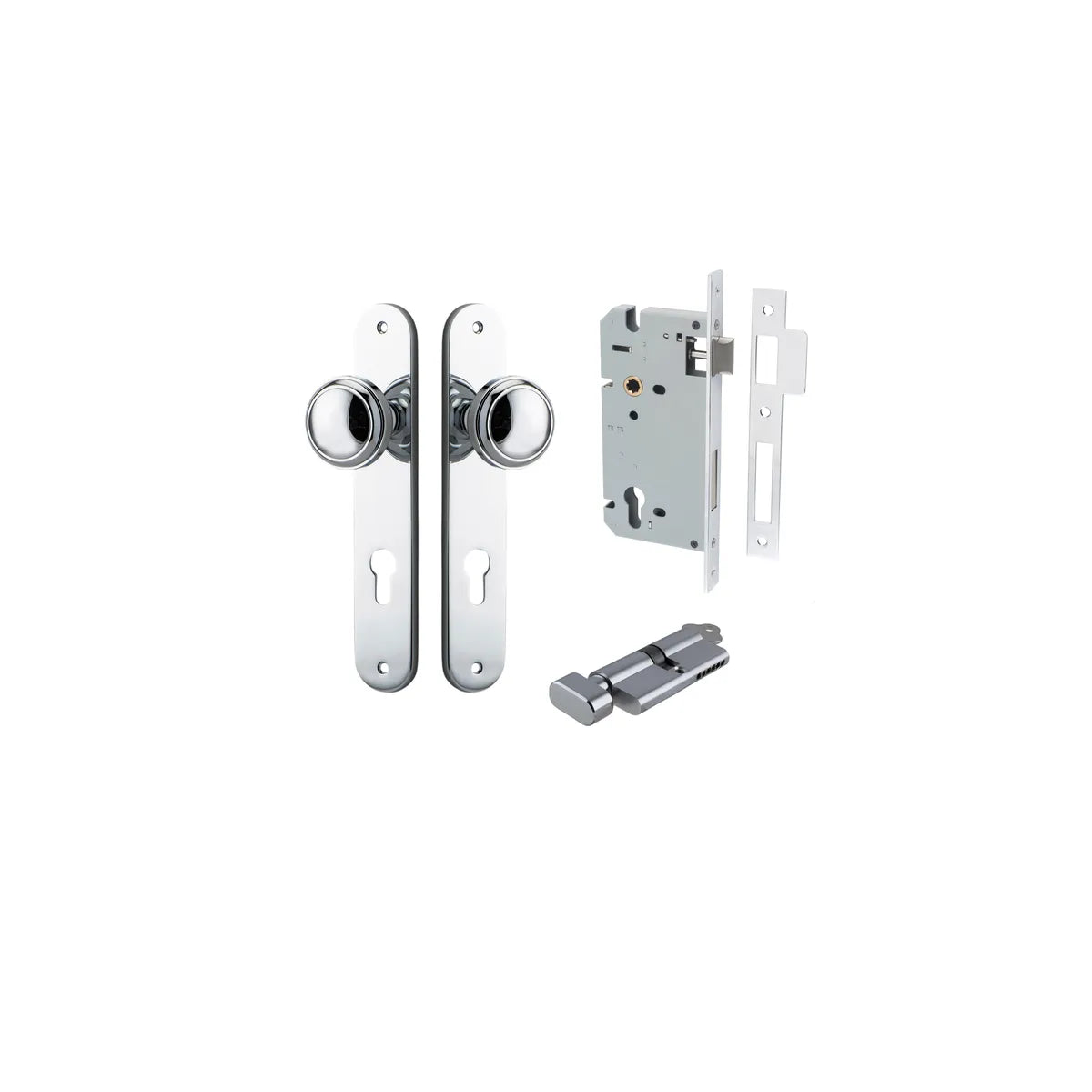 Paddington Knob - Oval Backplate Entrance Kit with High Security Lock - entrance set configuration (15 of 18)