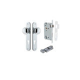Cambridge Knob - Oval Backplate Entrance Kit with High Security Lock in Brushed Brass - entrance set configuration (15 of 18)