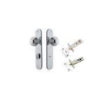 Guildford Knob - Oval Backplate Privacy Kit with Privacy Turn