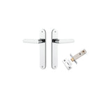 Osaka Lever - Oval Backplate Passage Kit in Polished Chrome - side profile view