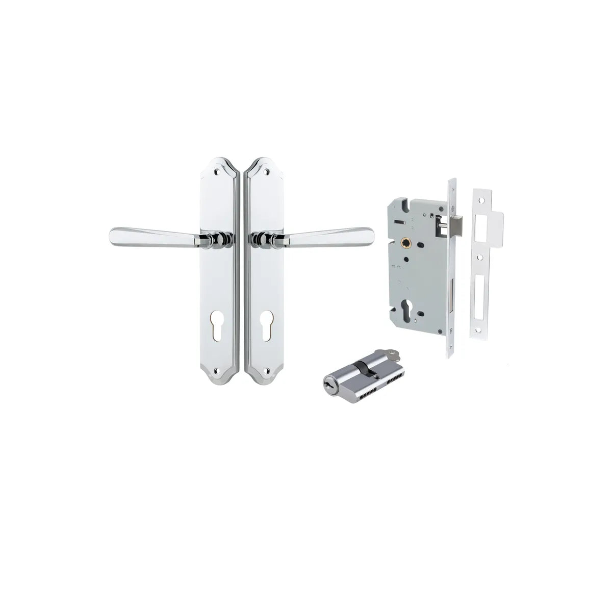 Copenhagen Lever - Shouldered Backplate Entrance Kit with High Security Lock - entrance set configuration (5 of 14)