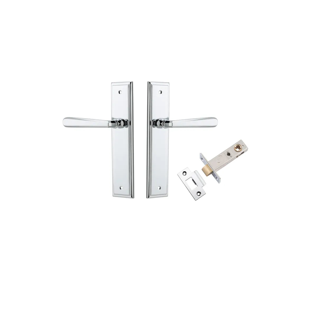 Copenhagen Lever - Stepped Backplate Passage Kit in Polished Chrome - alternative product view