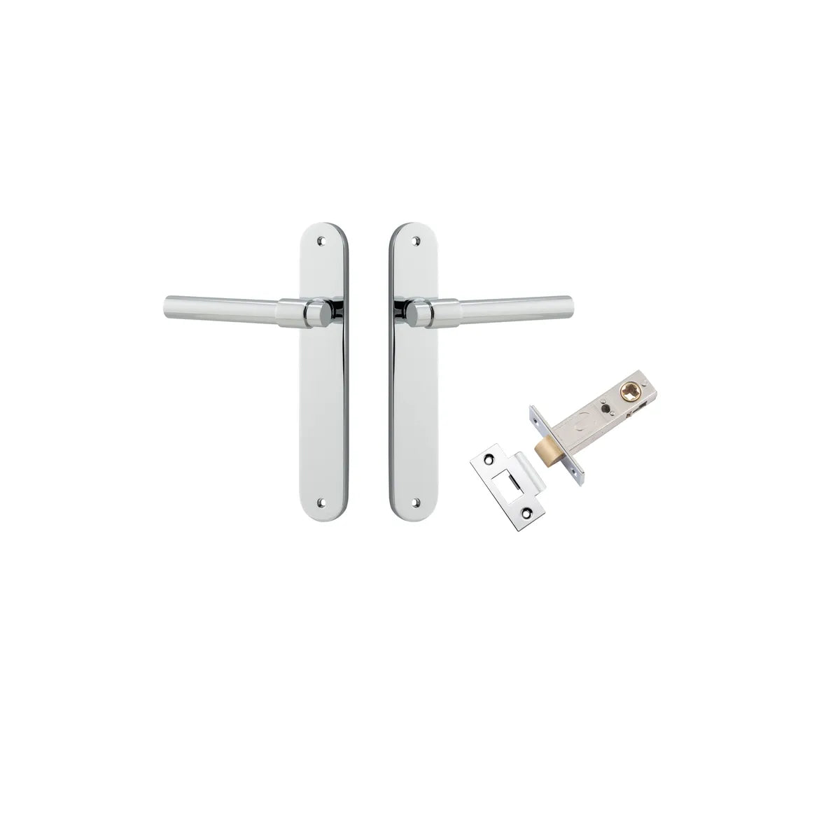 Helsinki Lever - Oval Backplate Passage Kit in Polished Chrome - alternative product view