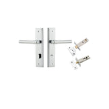 Helsinki Lever - Stepped Backplate Privacy Kit with Privacy Turn in Polished Chrome - privacy set configuration