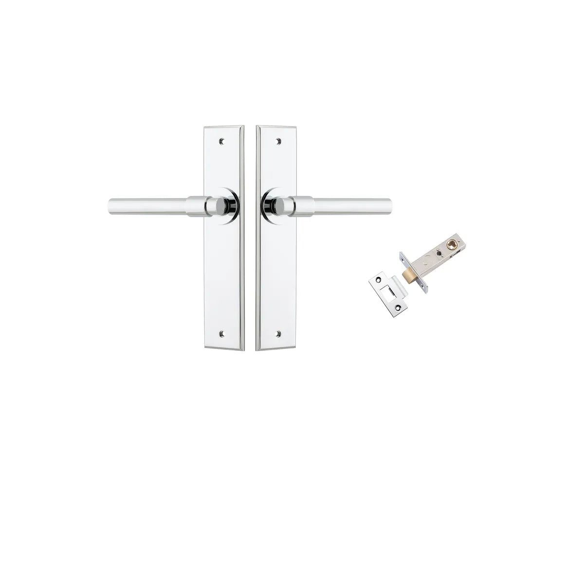 Helsinki Lever - Chamfered Backplate Passage Kit in Polished Chrome - alternative product view
