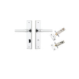 Helsinki Lever - Chamfered Backplate Privacy Kit with Privacy Turn