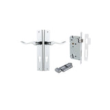 Stirling Lever - Rectangular Backplate Entrance Kit with High Security Lock in Brushed Chrome - entrance set confi (14 of 16)