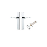 Stirling Lever - Rectangular Backplate Passage Kit in Polished Chrome - rear mounting detail