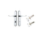 Stirling Lever - Shouldered Backplate Privacy Kit with Privacy Turn in Polished Chrome - privacy set configuration