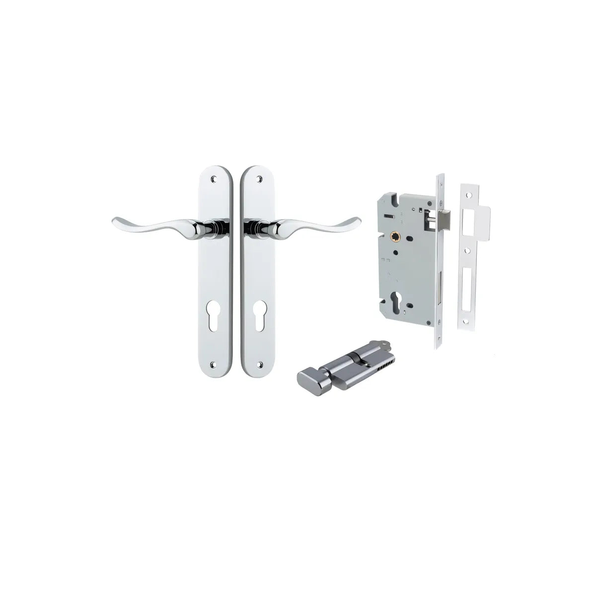 Stirling Lever - Oval Backplate Entrance Kit with High Security Lock - entrance set configuration (14 of 16)