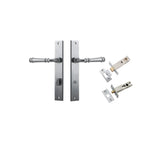 Verona Lever - Rectangular Backplate Privacy Kit with Privacy Turn