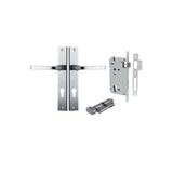 Annecy Lever - Rectangular Backplate Entrance Kit with High Security Lock - entrance set configuration (11 of 18)
