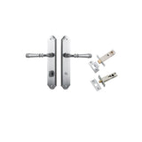 Verona Lever - Shouldered Backplate Privacy Kit with Privacy Turn in Brushed Brass - privacy set configuration (2 of 9)