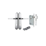 Annecy Lever - Shouldered Backplate Entrance Kit with High Security Lock in Brushed Brass - entrance set configura (11 of 18)