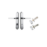 Annecy Lever - Shouldered Backplate Privacy Kit with Privacy Turn in Brushed Brass - privacy set configuration (2 of 9)