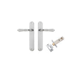 Sarlat Lever - Oval Backplate Passage Kit in Brushed Chrome - angled product view