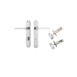 Baltimore Lever - Oval Backplate Privacy Kit with Privacy Turn