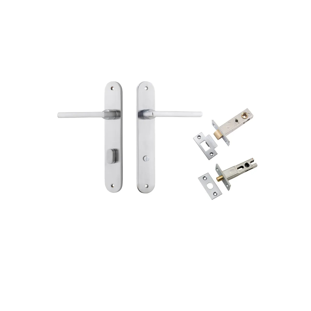 Baltimore Lever - Oval Backplate Privacy Kit with Privacy Turn