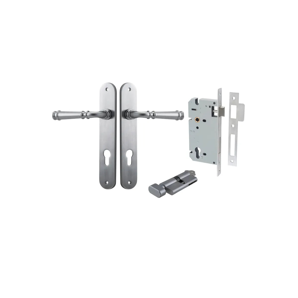 Verona Lever - Oval Backplate Entrance Kit with High Security Lock - entrance set configuration (11 of 18)
