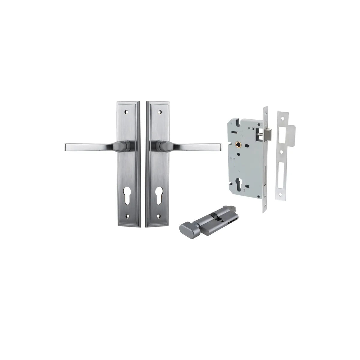 Annecy Lever - Stepped Backplate Entrance Kit with High Security Lock - entrance set configuration (11 of 18)