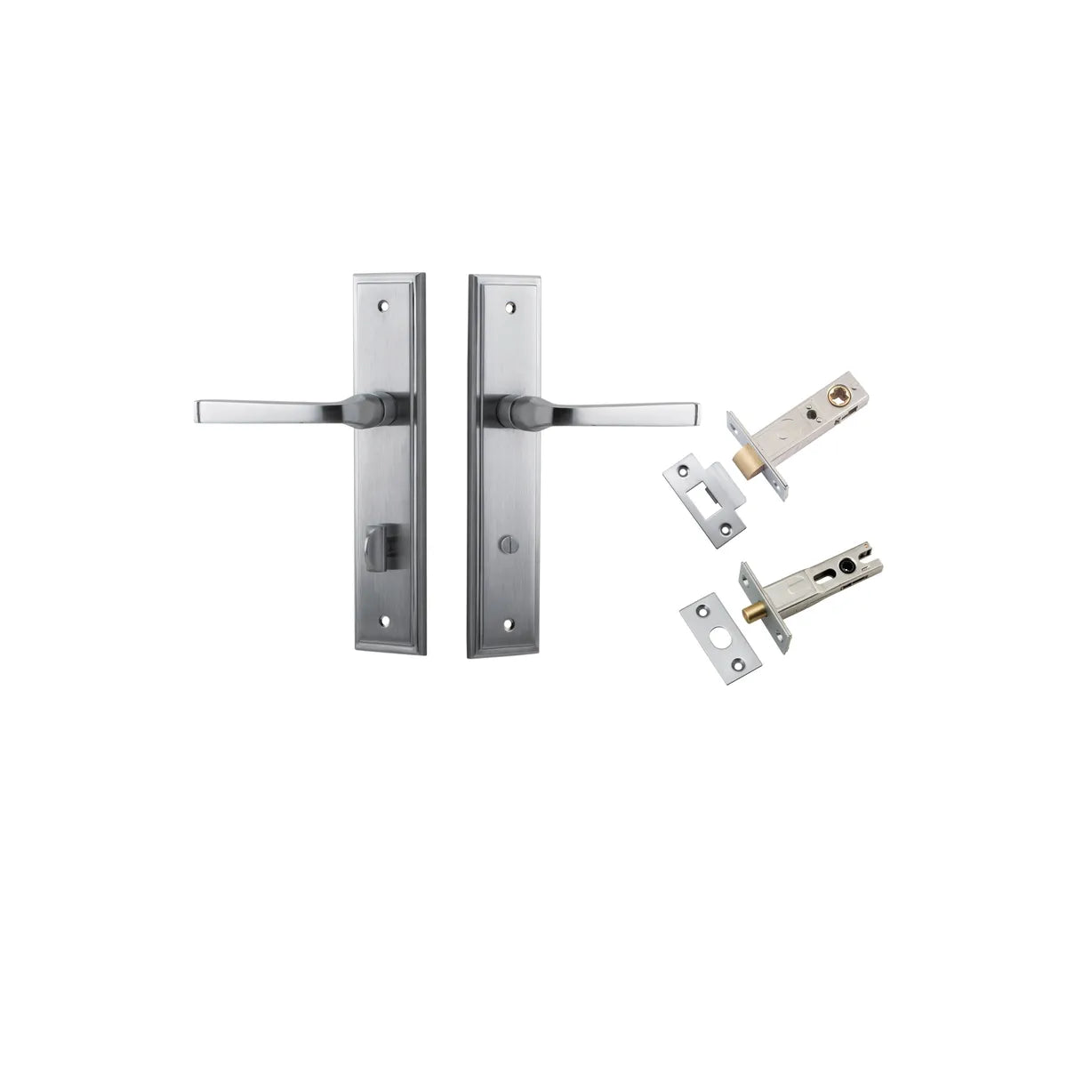 Annecy Lever - Stepped Backplate Privacy Kit with Privacy Turn