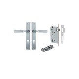 Berlin Lever - Rectangular Backplate Entrance Kit with High Security Lock - entrance set configuration (9 of 14)