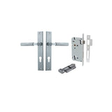 Brunswick Lever - Rectangular Backplate Entrance Kit with High Security Lock - entrance set configuration (7 of 12)