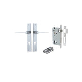 Como Lever - Rectangular Backplate Entrance Kit with High Security Lock