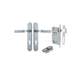 Brunswick Lever - Oval Backplate Entrance Kit with High Security Lock - entrance set configuration