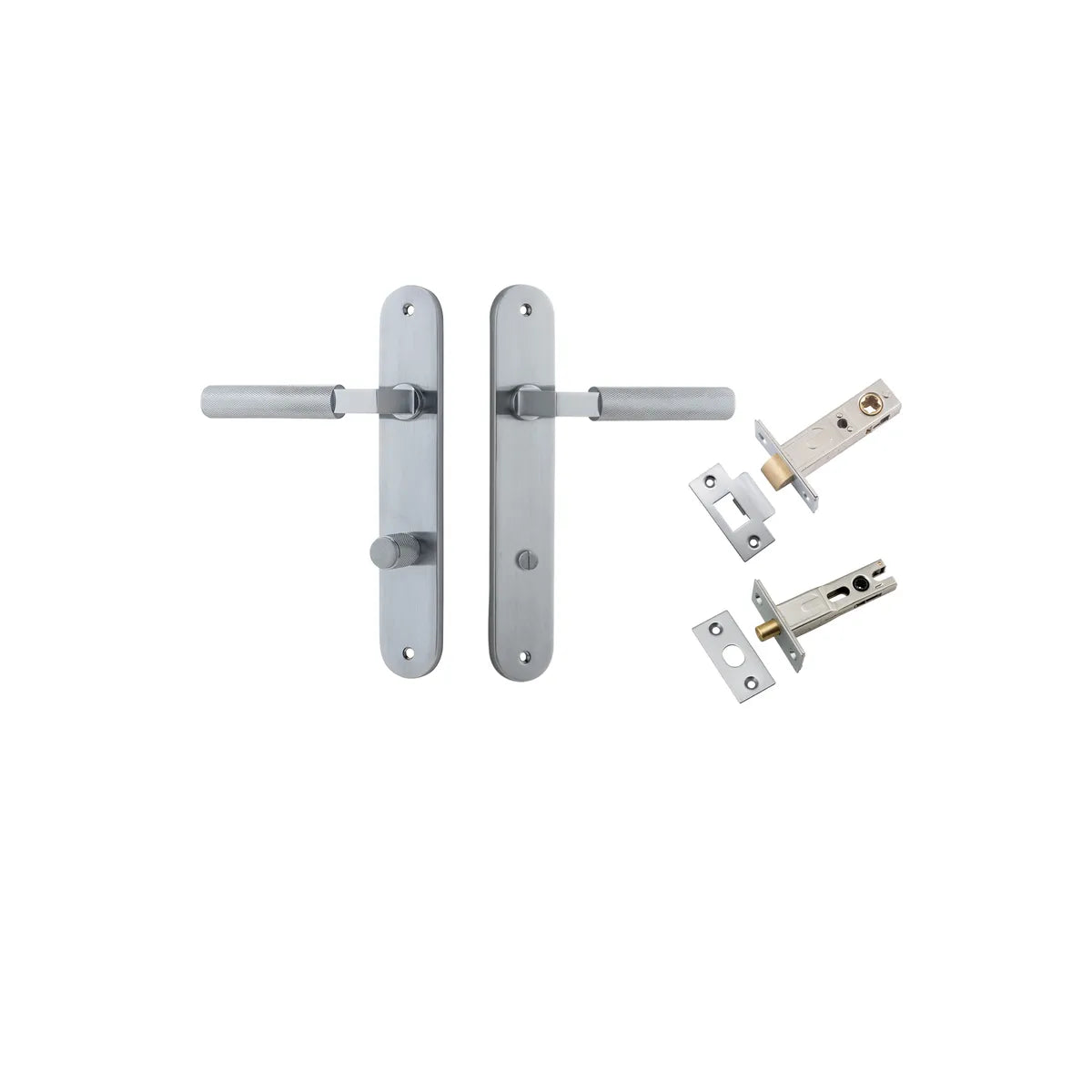 Brunswick Lever - Oval Backplate Privacy Kit