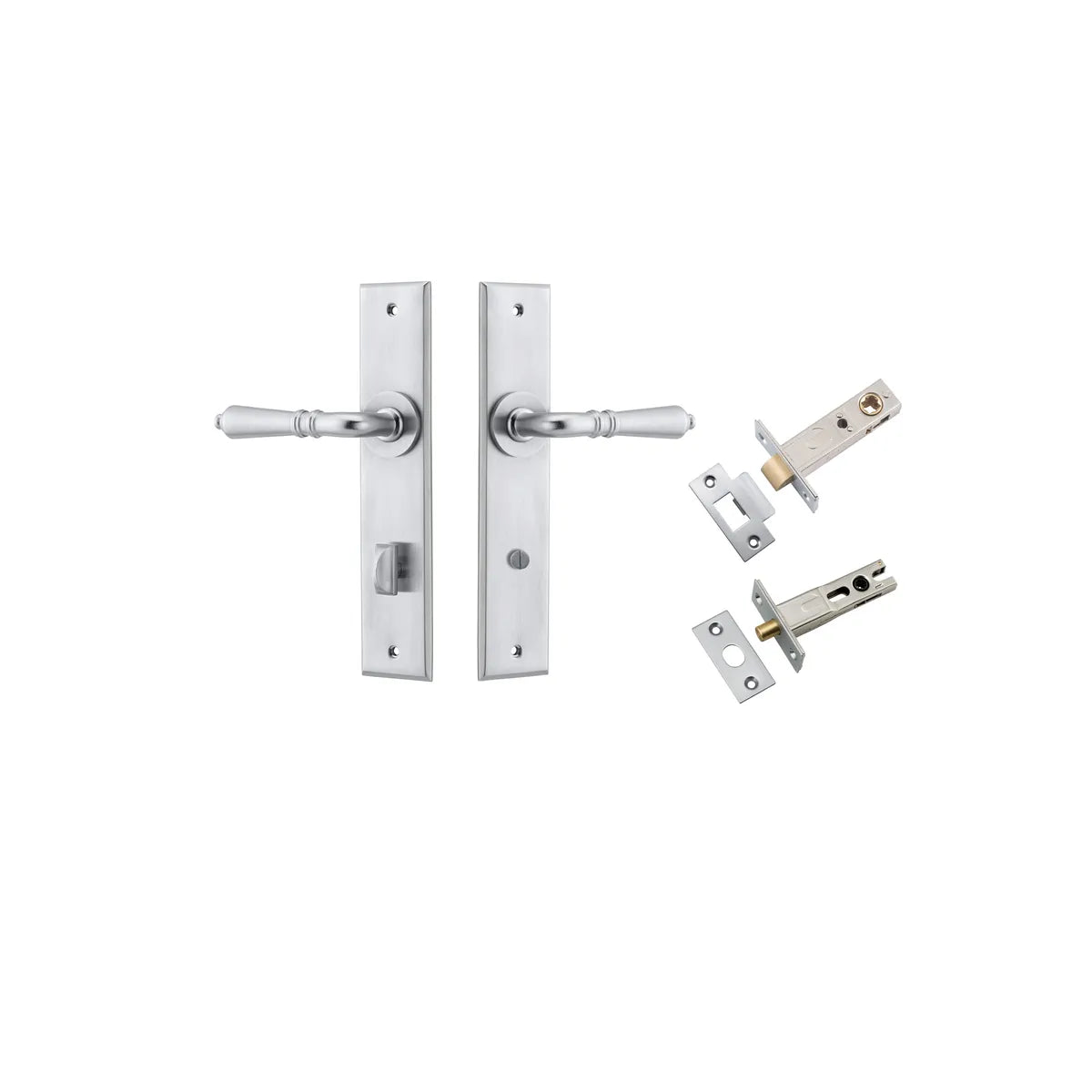 Sarlat Lever - Chamfered Backplate Privacy Kit with Privacy Turn