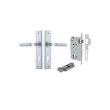 Brunswick Lever - Chamfered Backplate Entrance Kit with High Security Lock