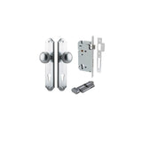 Paddington Knob - Shouldered Backplate Entrance Kit with High Security Lock