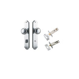 Cambridge Knob - Shouldered Backplate Privacy Kit with Privacy Turn in Brushed Chrome - privacy set configuration (2 of 9)